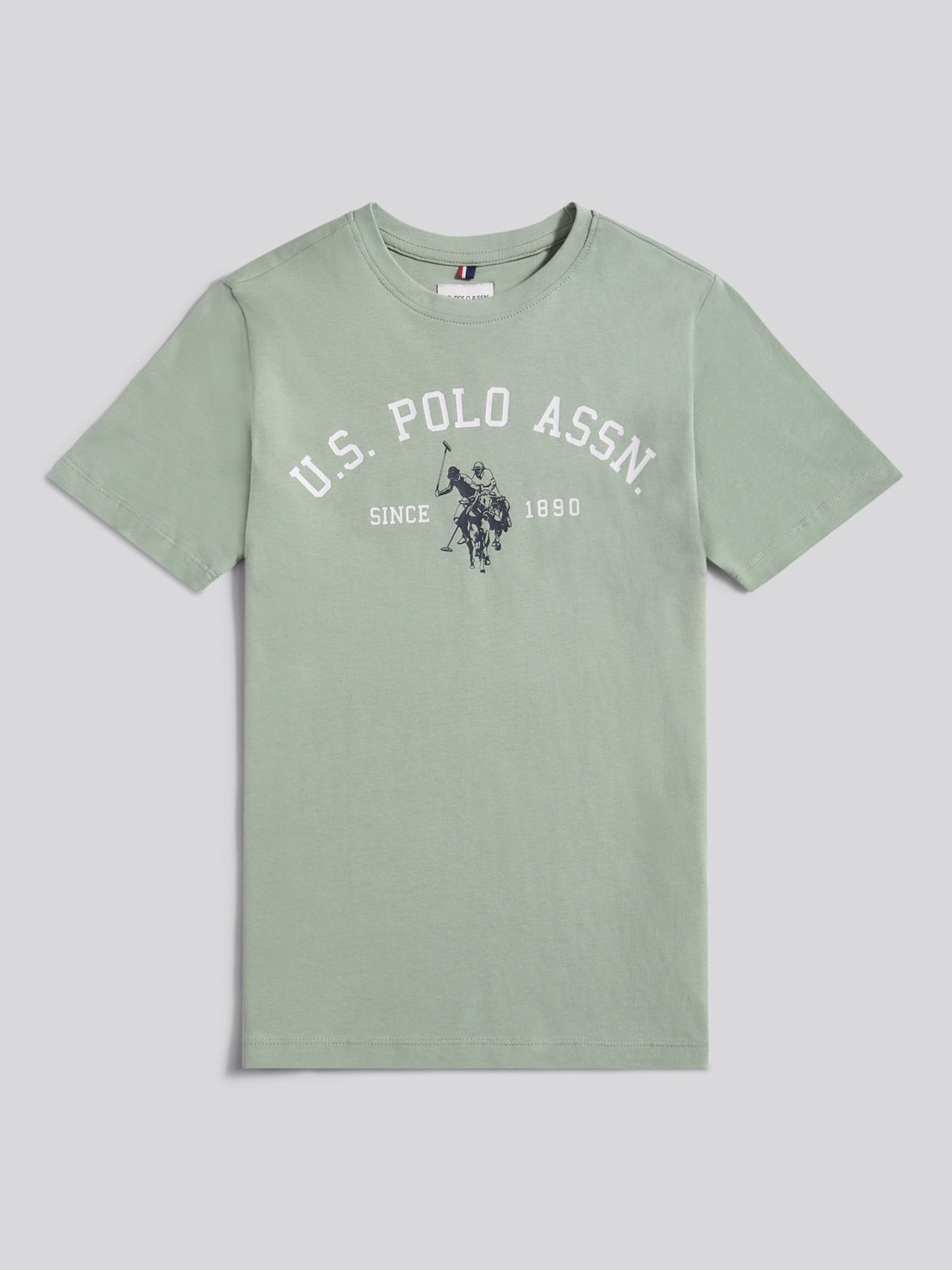 Boys Signature Arch Print T-Shirt in Iceberg Green