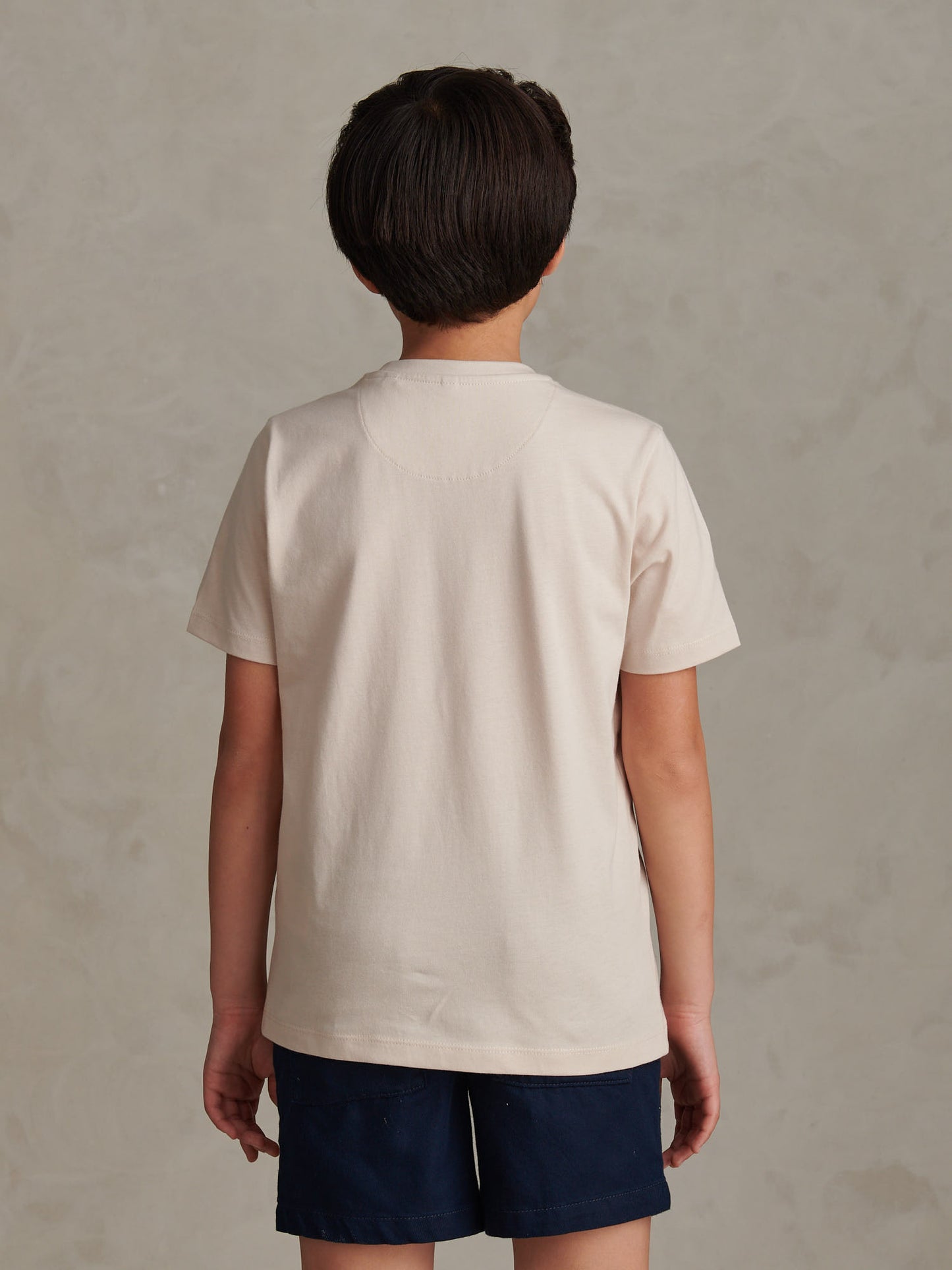 Boys Signature Arch Print T-Shirt Beige