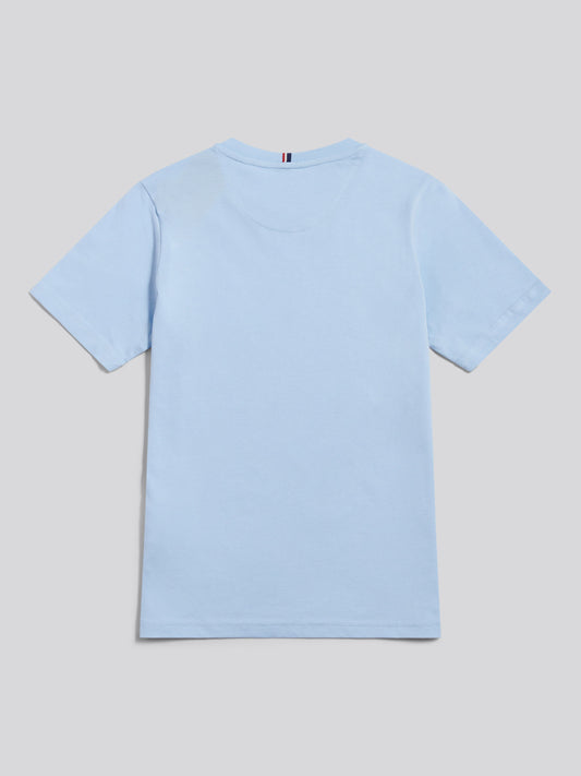 Boys Texture Double Horsemen T-Shirt Chambray Blue