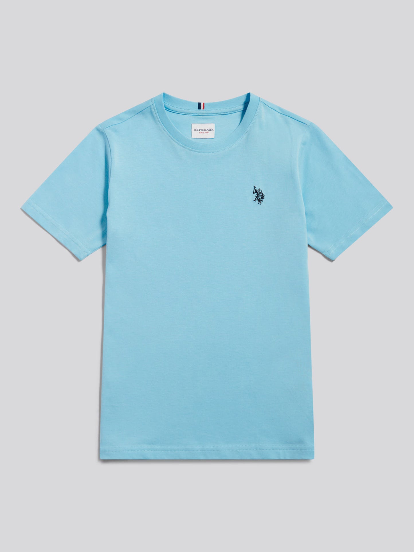 Boys Texture Double Horsemen T-Shirt Air Blue