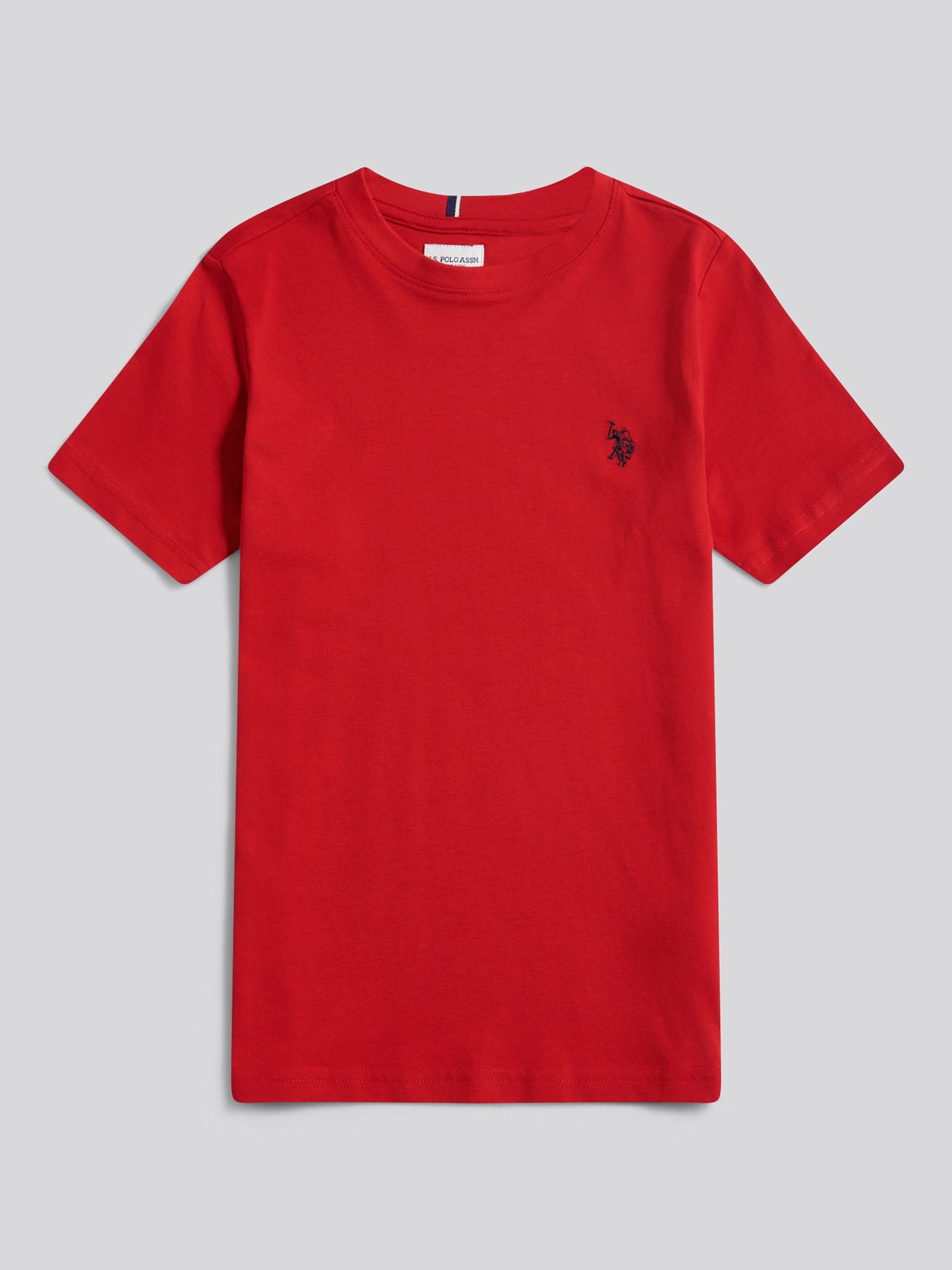 Boys Texture Double Horsemen T-Shirt in Haute Red