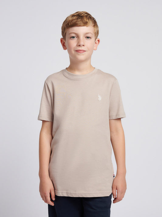 Boys Texture Double Horsemen T-Shirt in Atmosphere