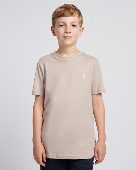 Boys Texture Double Horsemen T-Shirt in Atmosphere