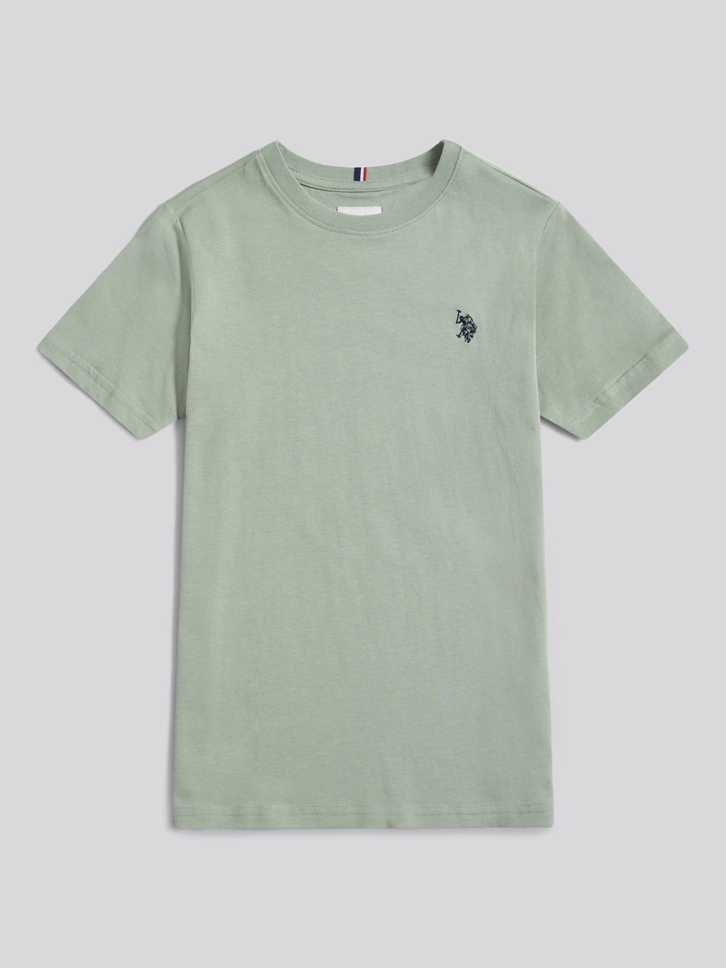 Boys Texture Double Horsemen T-Shirt in Iceberg Green