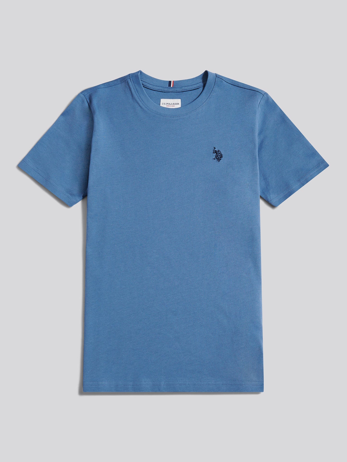Boys Texture Double Horsemen T-Shirt in Blue Horizon
