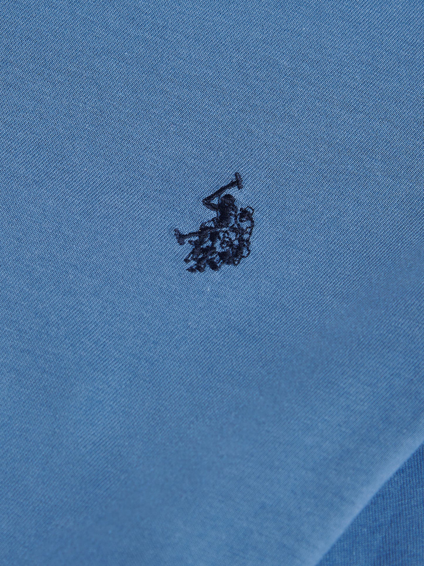 Boys Texture Double Horsemen T-Shirt in Blue Horizon