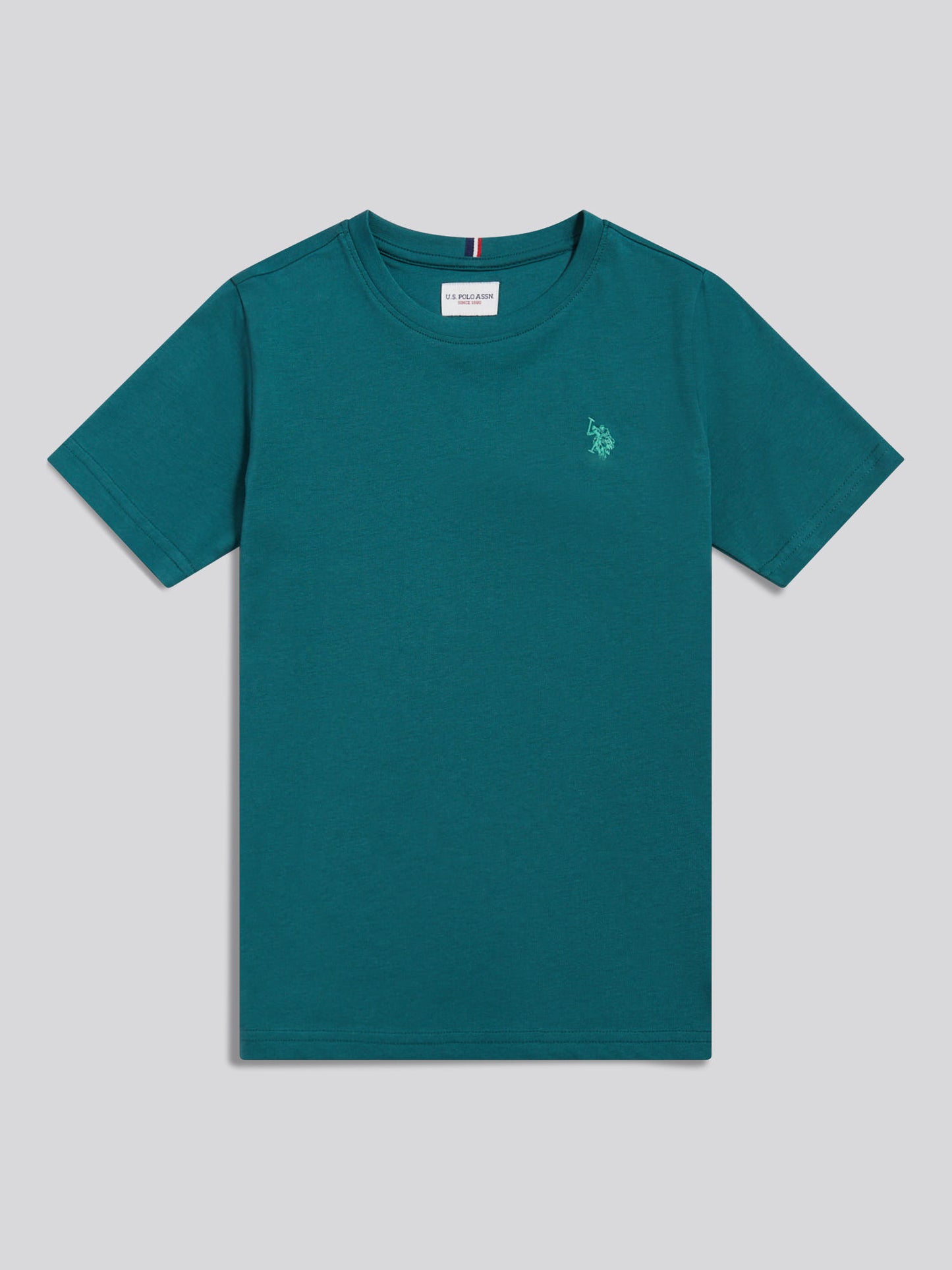 Boys Texture Double Horsemen T-Shirt Mediterranea