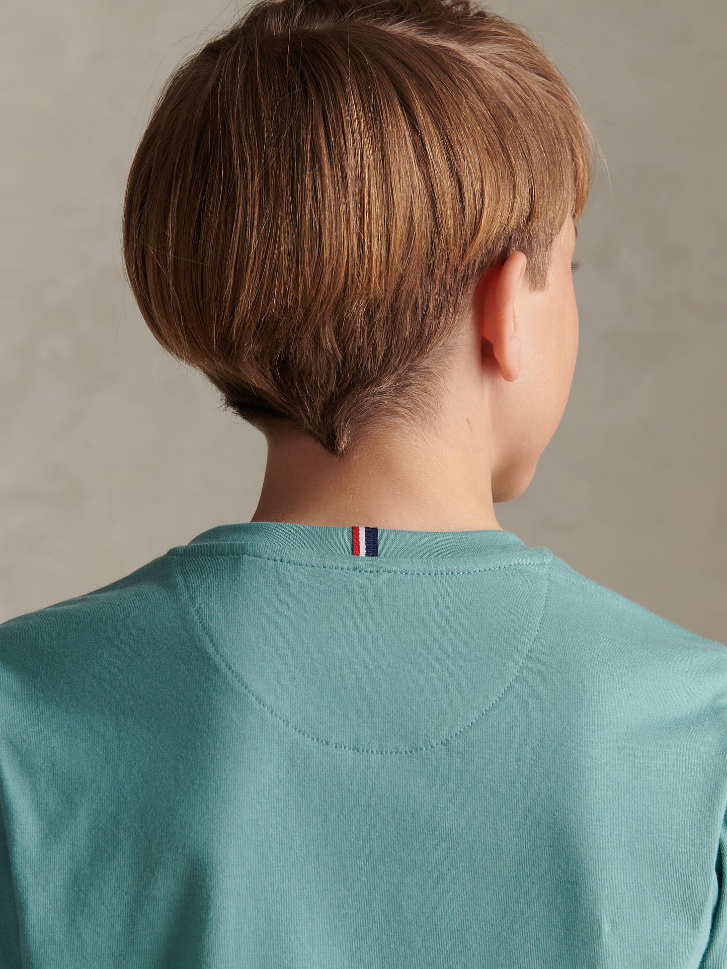 Boys Texture Double Horsemen T-Shirt Arctic