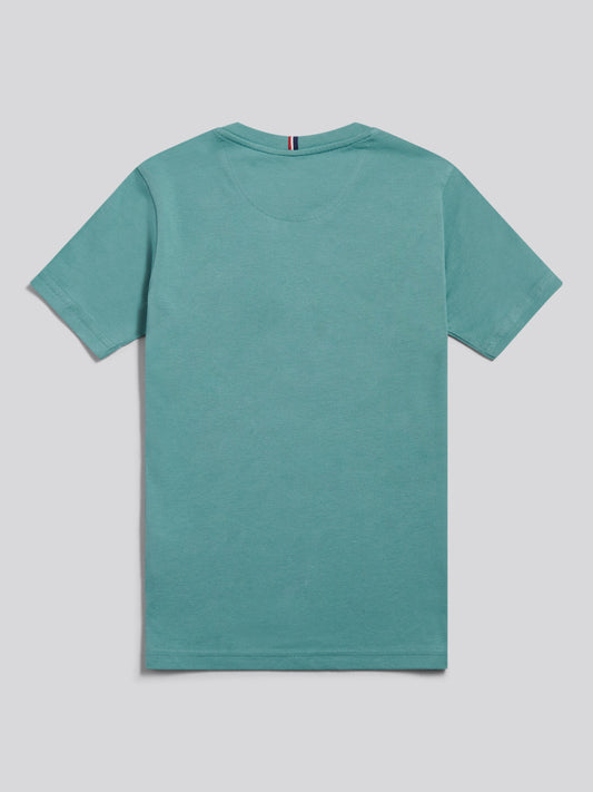 Boys Texture Double Horsemen T-Shirt Arctic