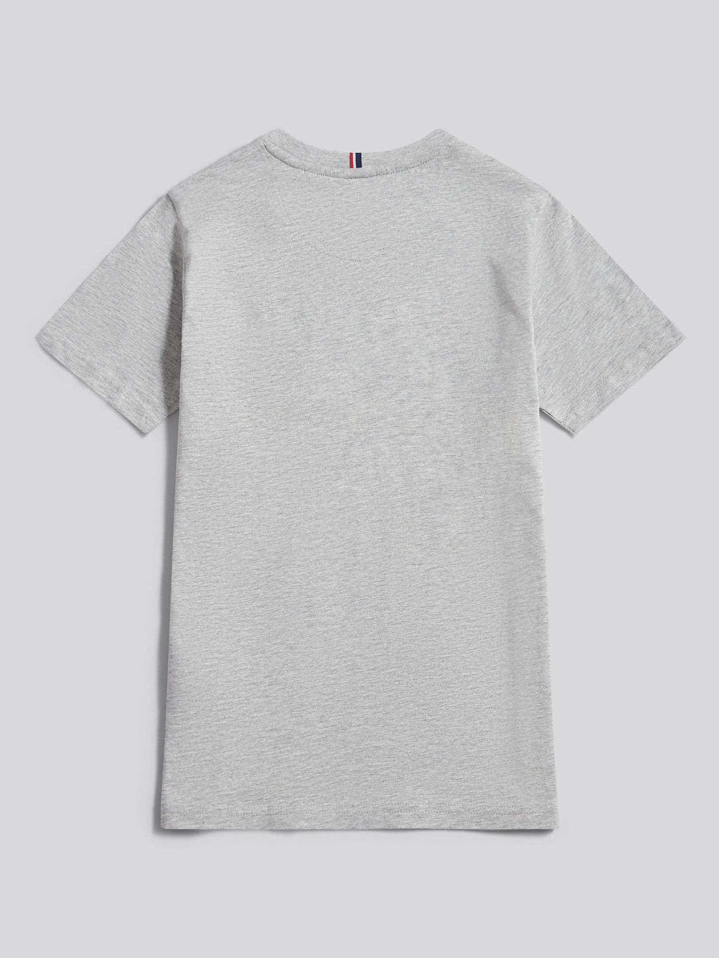 Boys Texture Double Horsemen T-Shirt in Mid Grey Marl