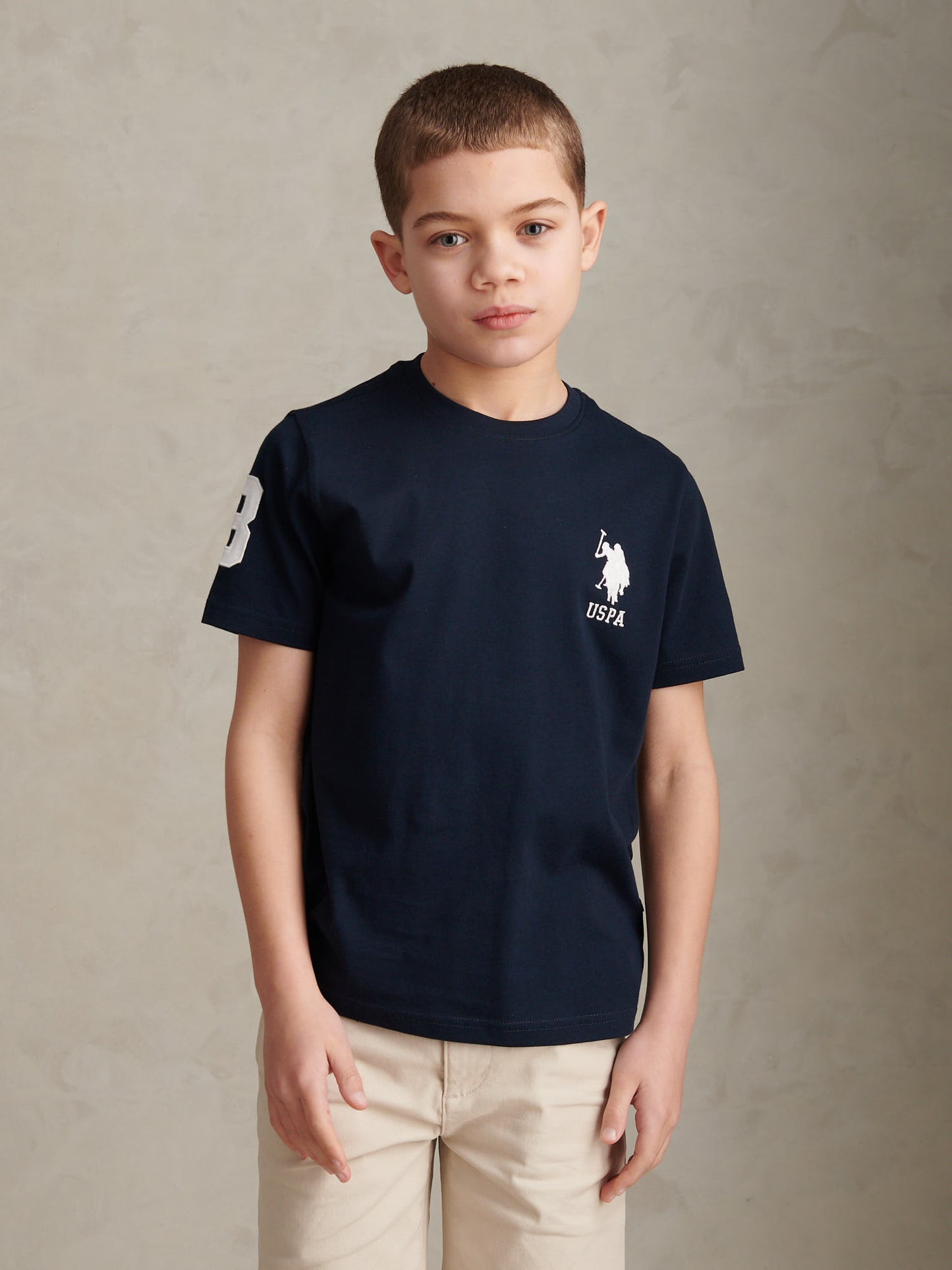 Boys Player 3 T-Shirt Dark Sapphire Navy / White DHM
