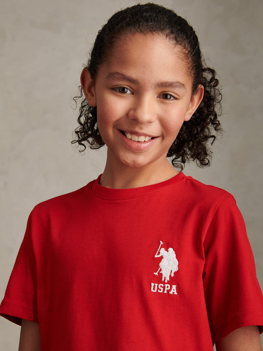Boys Player 3 T-Shirt Black Haute Red DHM