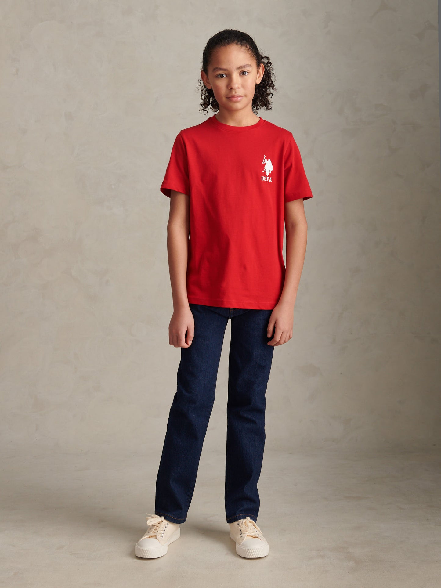 Boys Player 3 T-Shirt Black Haute Red DHM