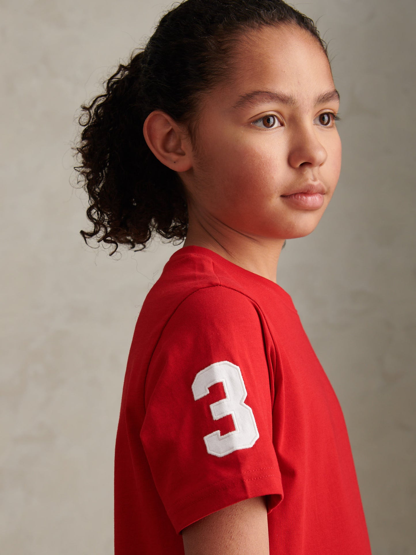 Boys Player 3 T-Shirt Black Haute Red DHM