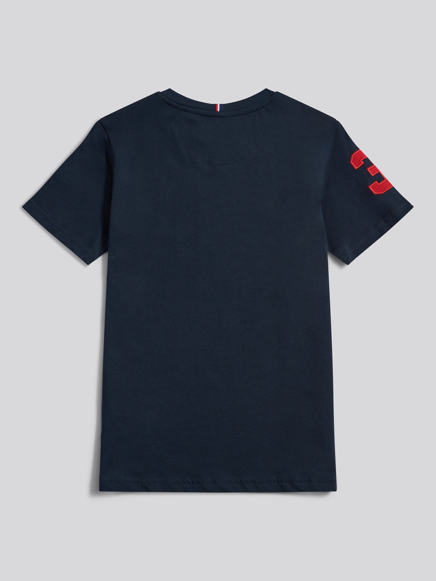 Boys Player 3 T-Shirt in Dark Sapphire Navy / Haute Red DHM