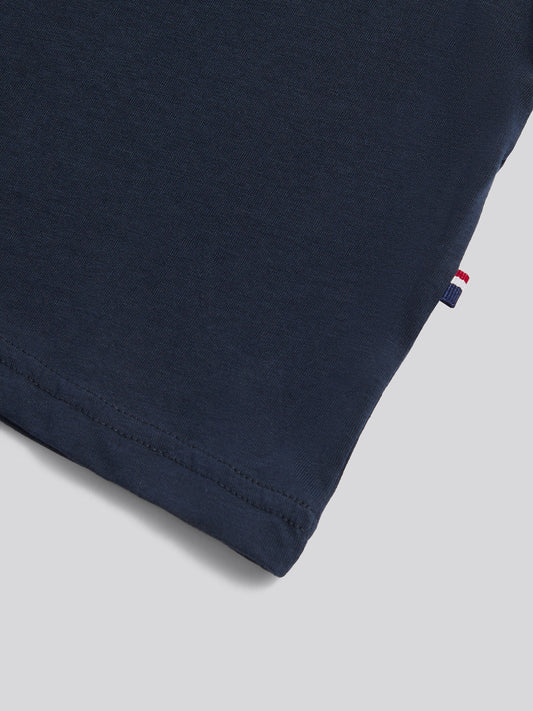 Boys Player 3 T-Shirt in Dark Sapphire Navy / Haute Red DHM