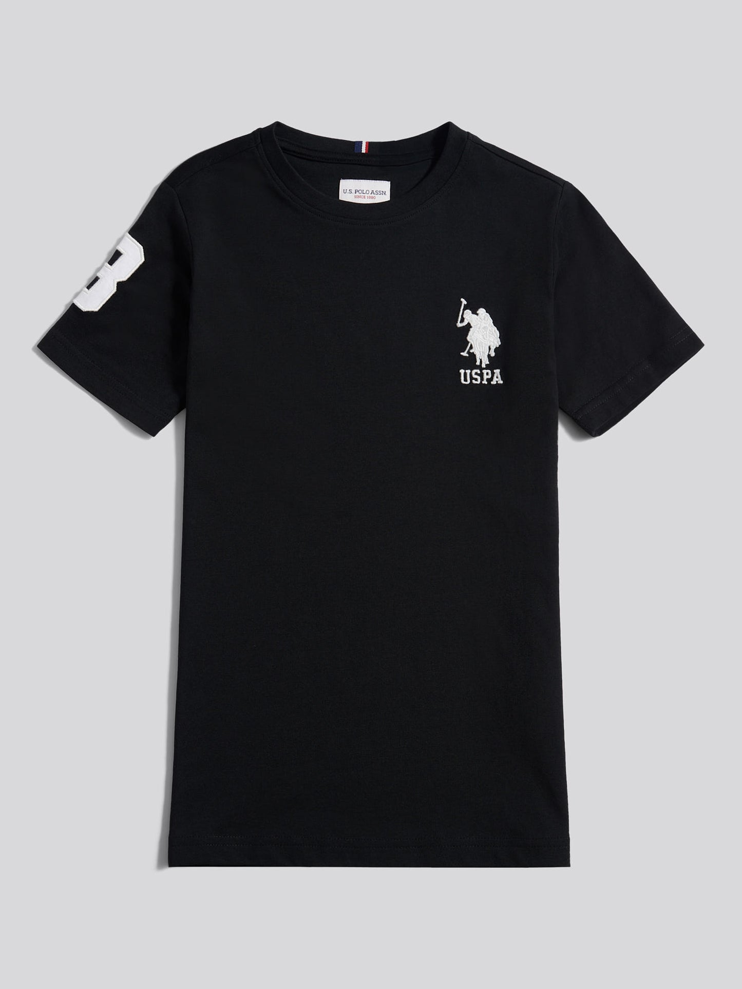 Boys Player 3 T-Shirt in Black Bright White DHM