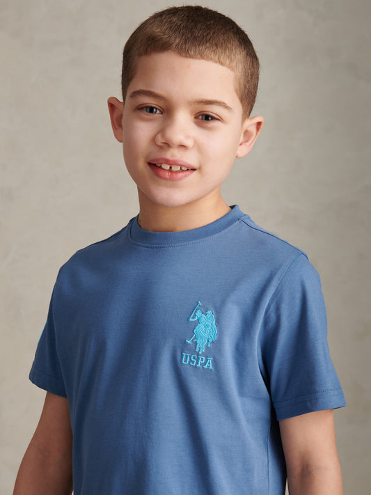 Boys Player 3 T-Shirt Blue Horizon / Air Blue DHM