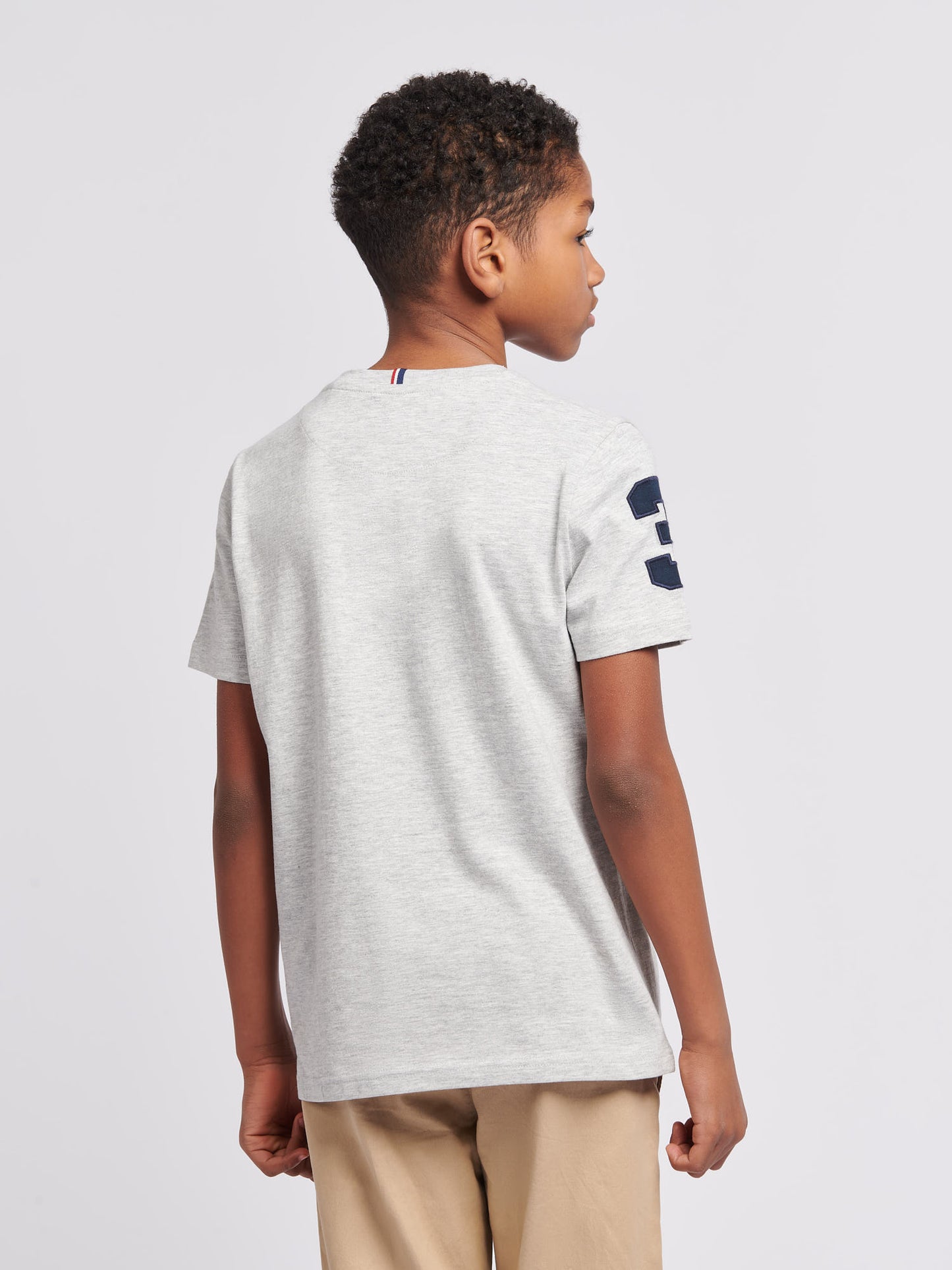Boys Player 3 T-Shirt in Mid Grey Marl