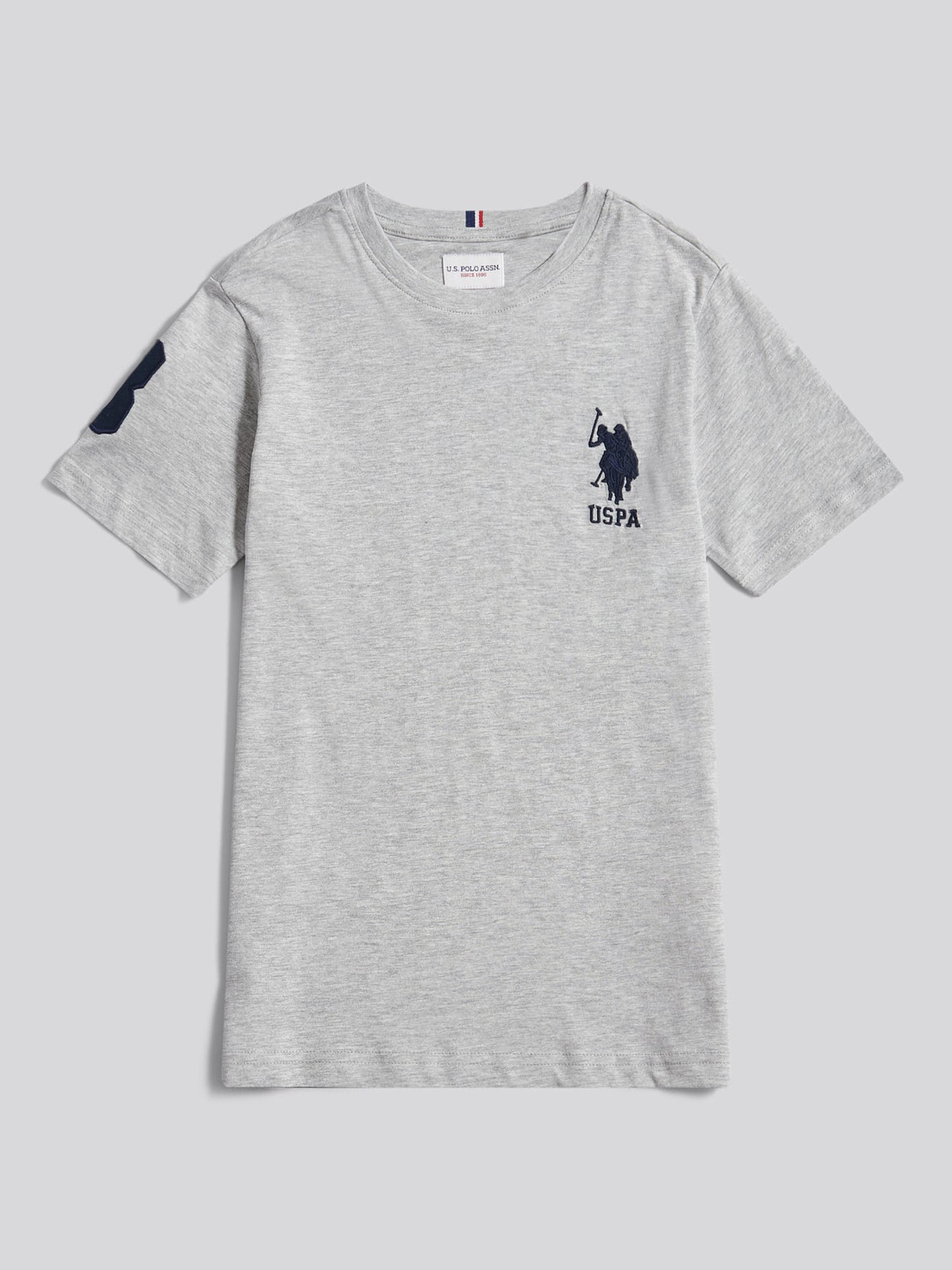 Boys Player 3 T-Shirt in Mid Grey Marl