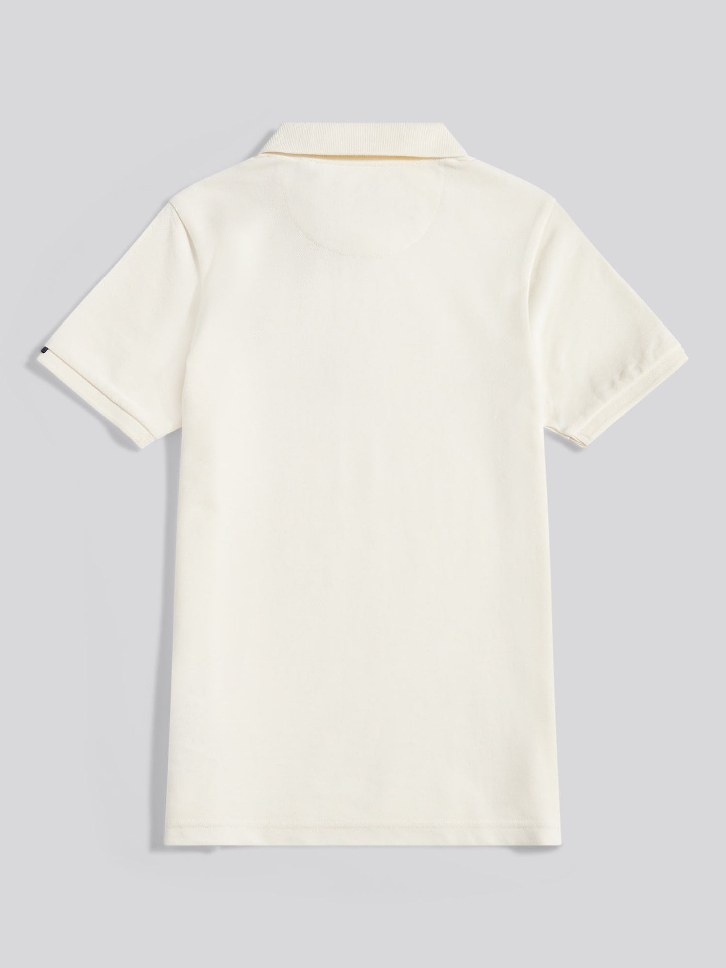 Boys Double Horsemen Polo Shirt in Whisper White