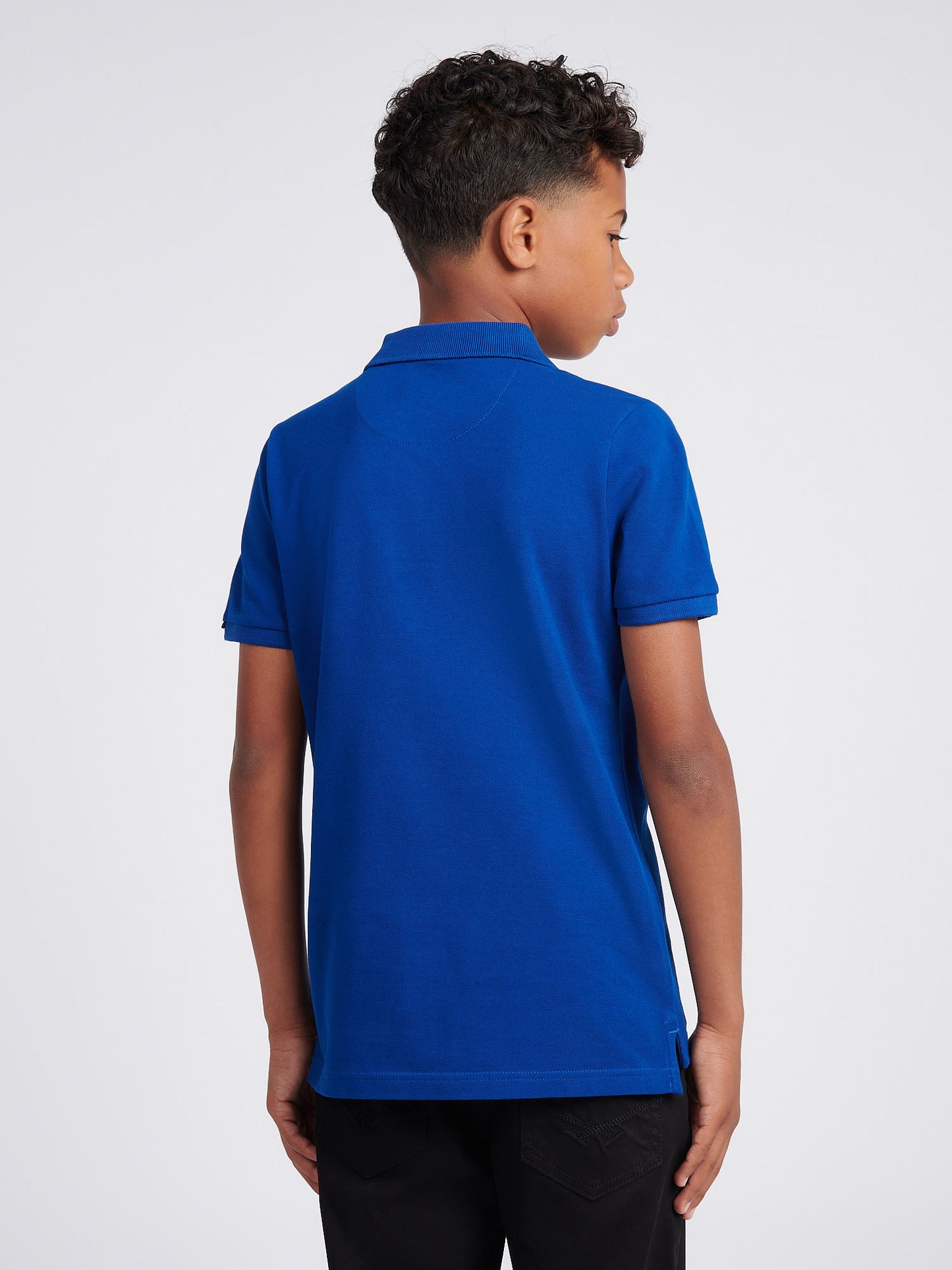 Boys Double Horsemen Polo Shirt in Sodalite Blue