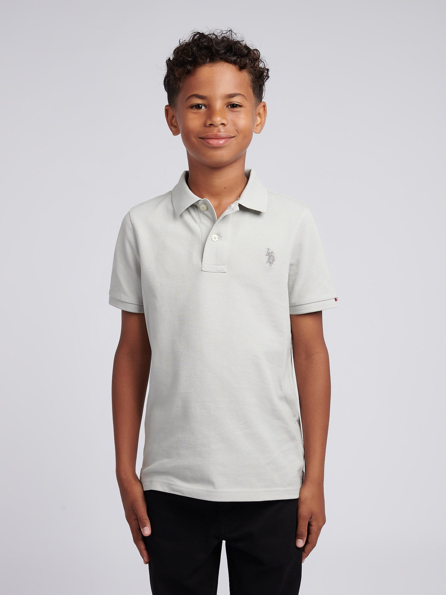 Boys Double Horsemen Polo Shirt in High Rise