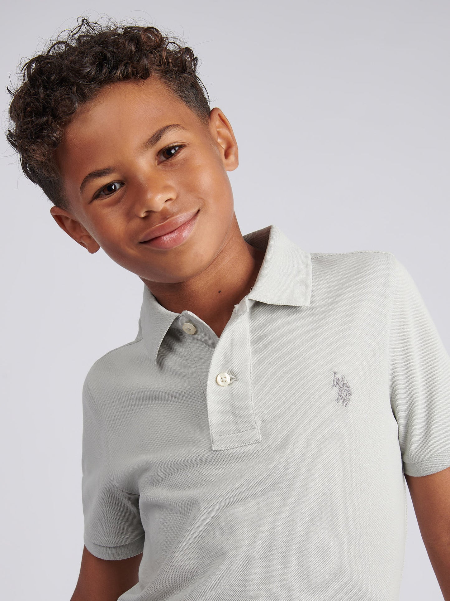 Boys Double Horsemen Polo Shirt in High Rise