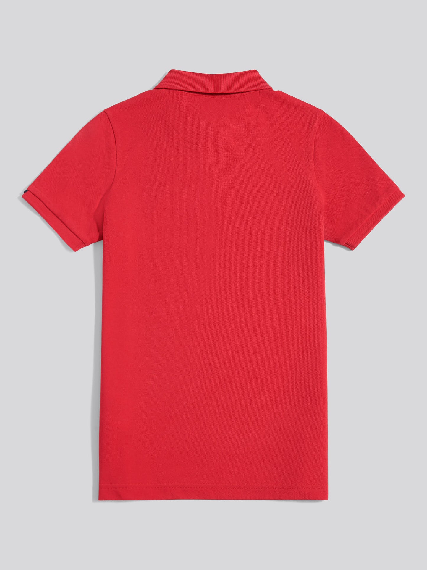 Boys Double Horsemen Polo Shirt in Haute Red