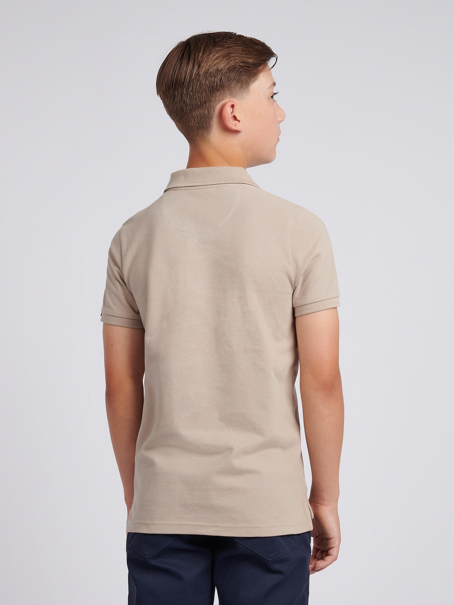 Boys Double Horsemen Polo Shirt in Atmosphere