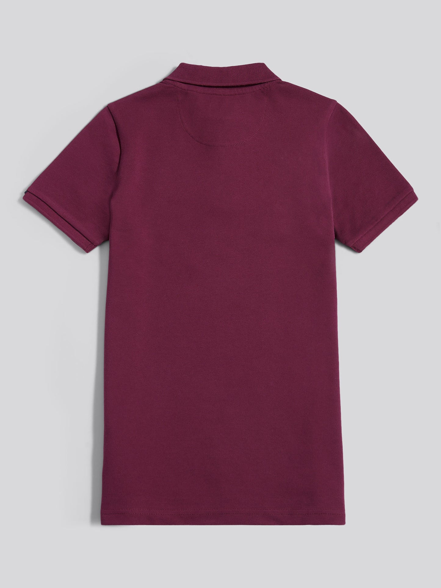 Boys Double Horsemen Polo Shirt in Grape Wine