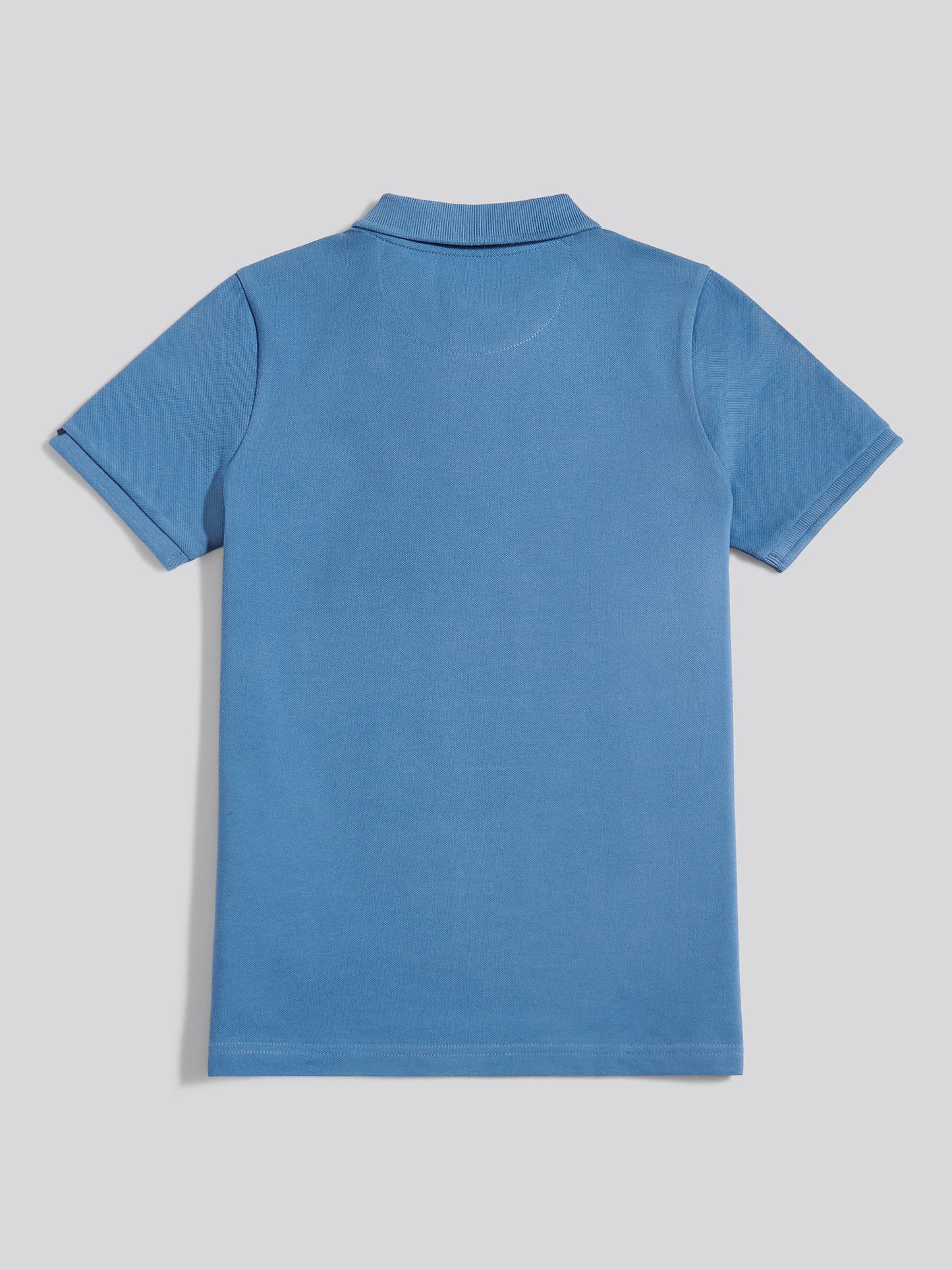 Boys Double Horsemen Polo Shirt in Blue Horizon
