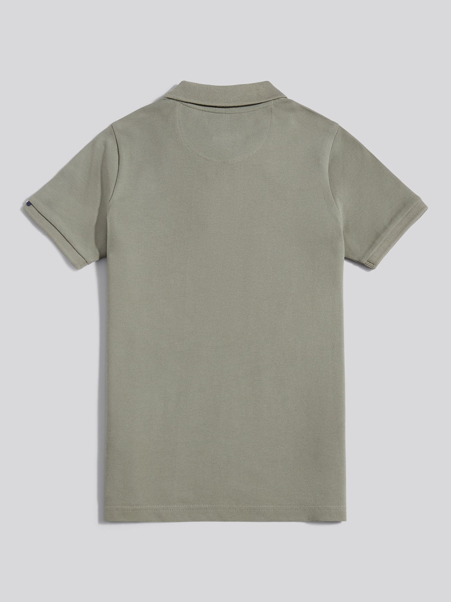 Boys Double Horsemen Polo Shirt in Mulled Basil