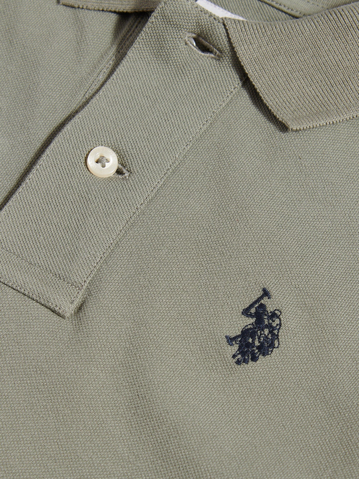 Boys Double Horsemen Polo Shirt in Mulled Basil