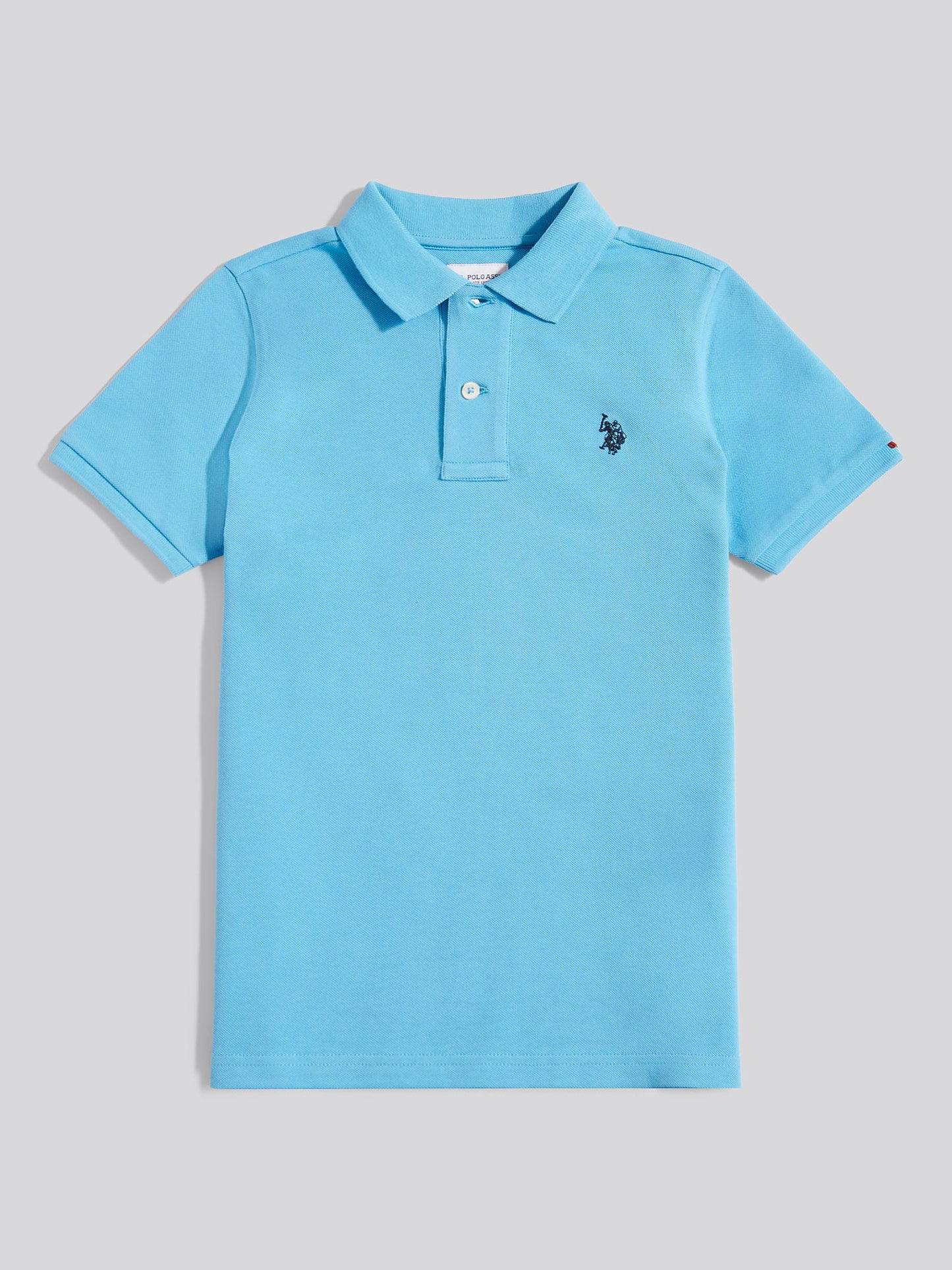 Boys Double Horsemen Polo Shirt in Heritage Blue