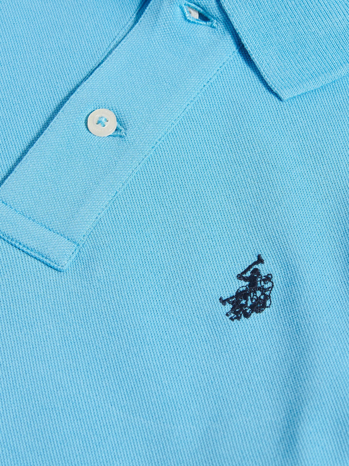 Boys Double Horsemen Polo Shirt in Heritage Blue