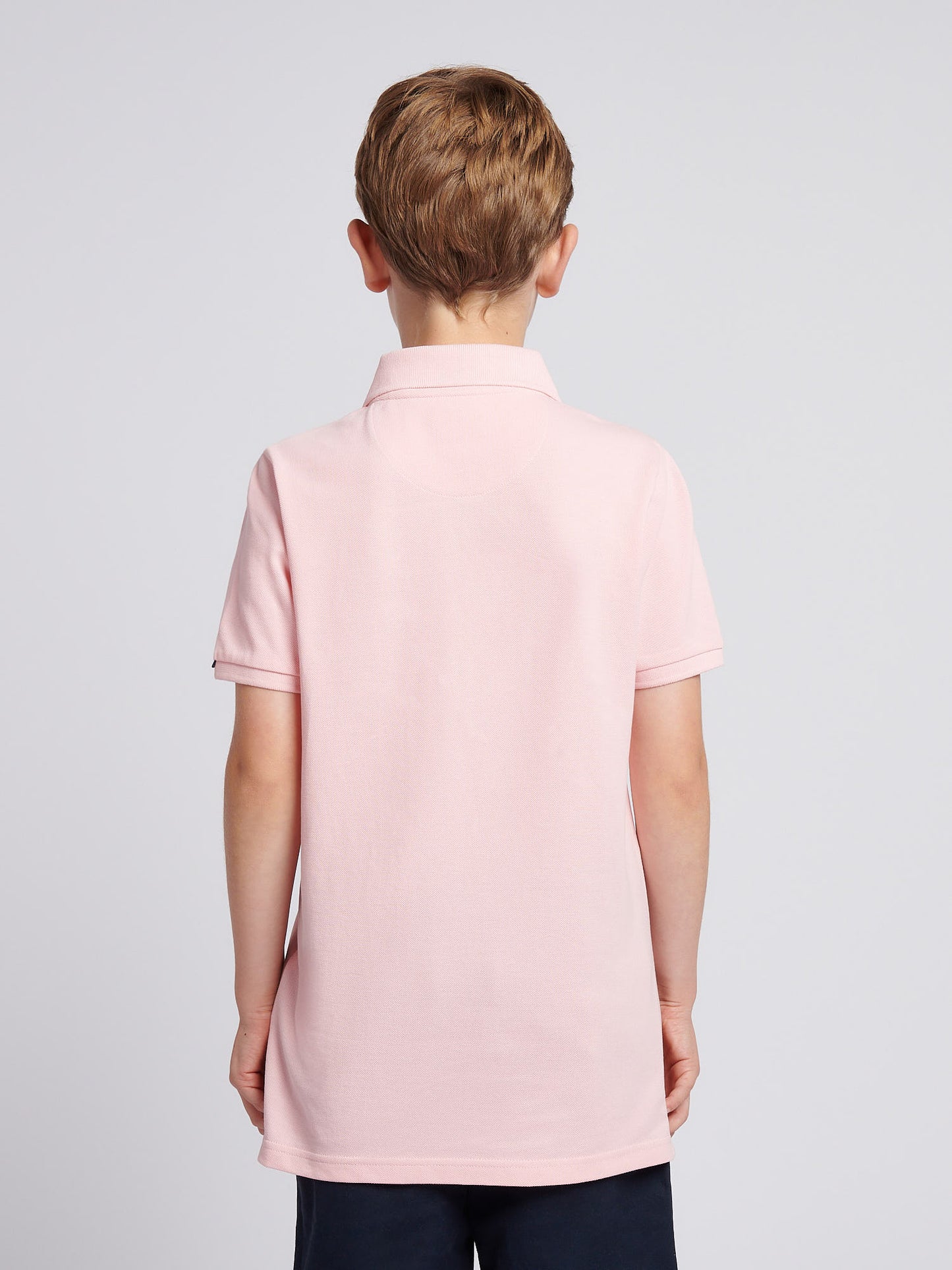 Boys Double Horsemen Polo Shirt in Tickled Pink
