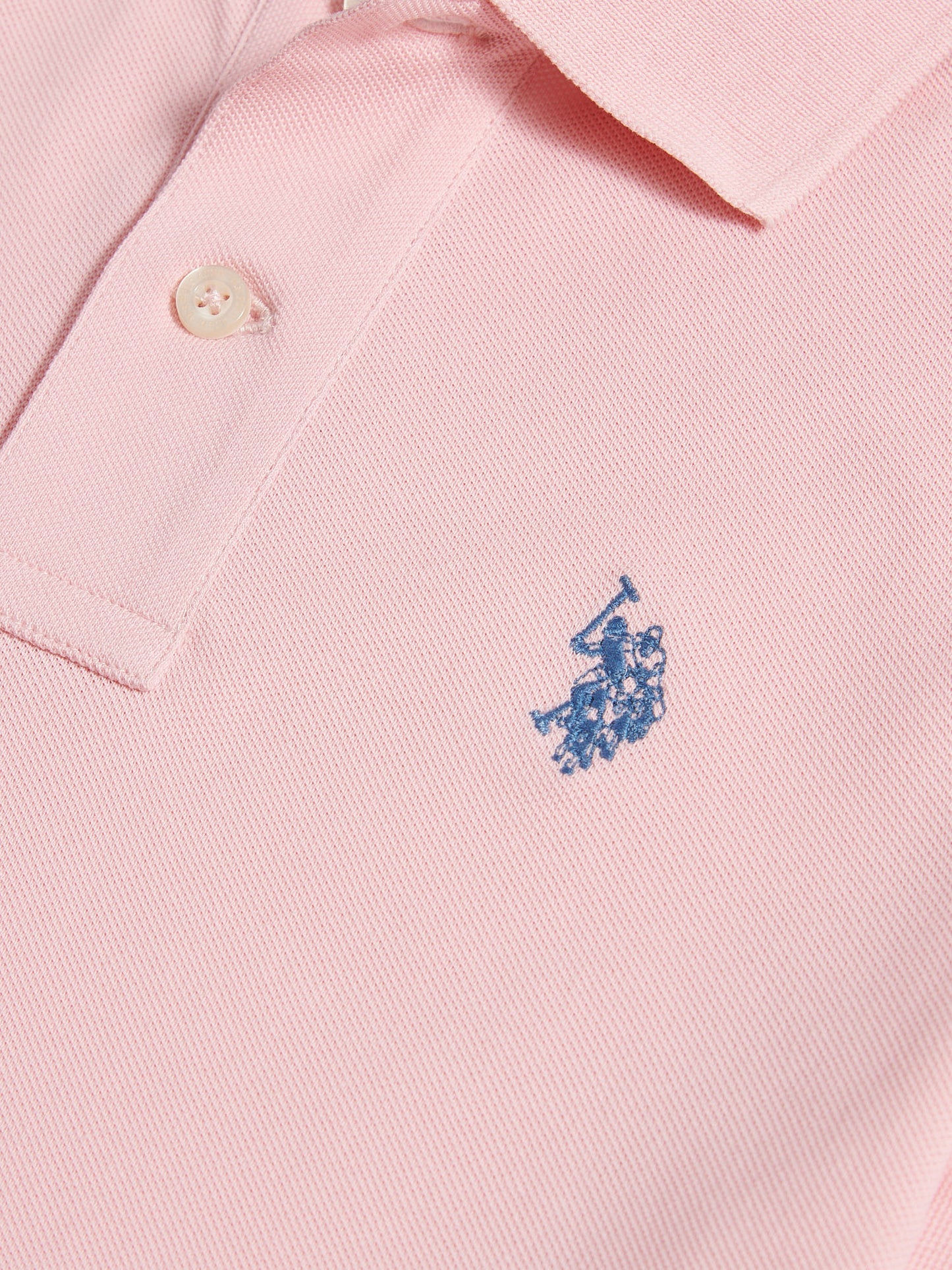 Boys Double Horsemen Polo Shirt in Tickled Pink