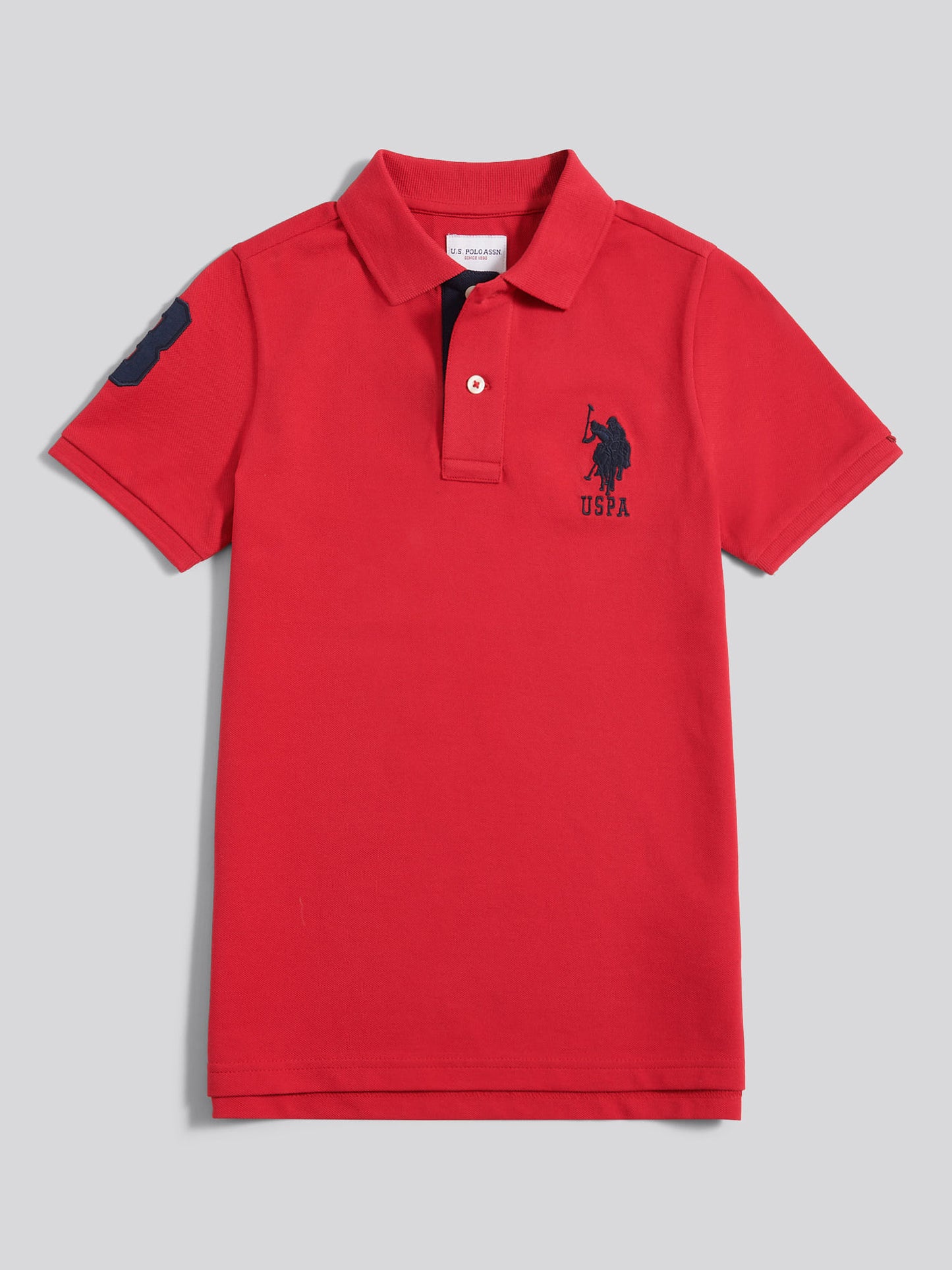 Boys Player 3 Polo Shirt in Haute Red