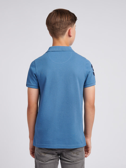 Boys Player 3 Polo Shirt in Blue Horizon