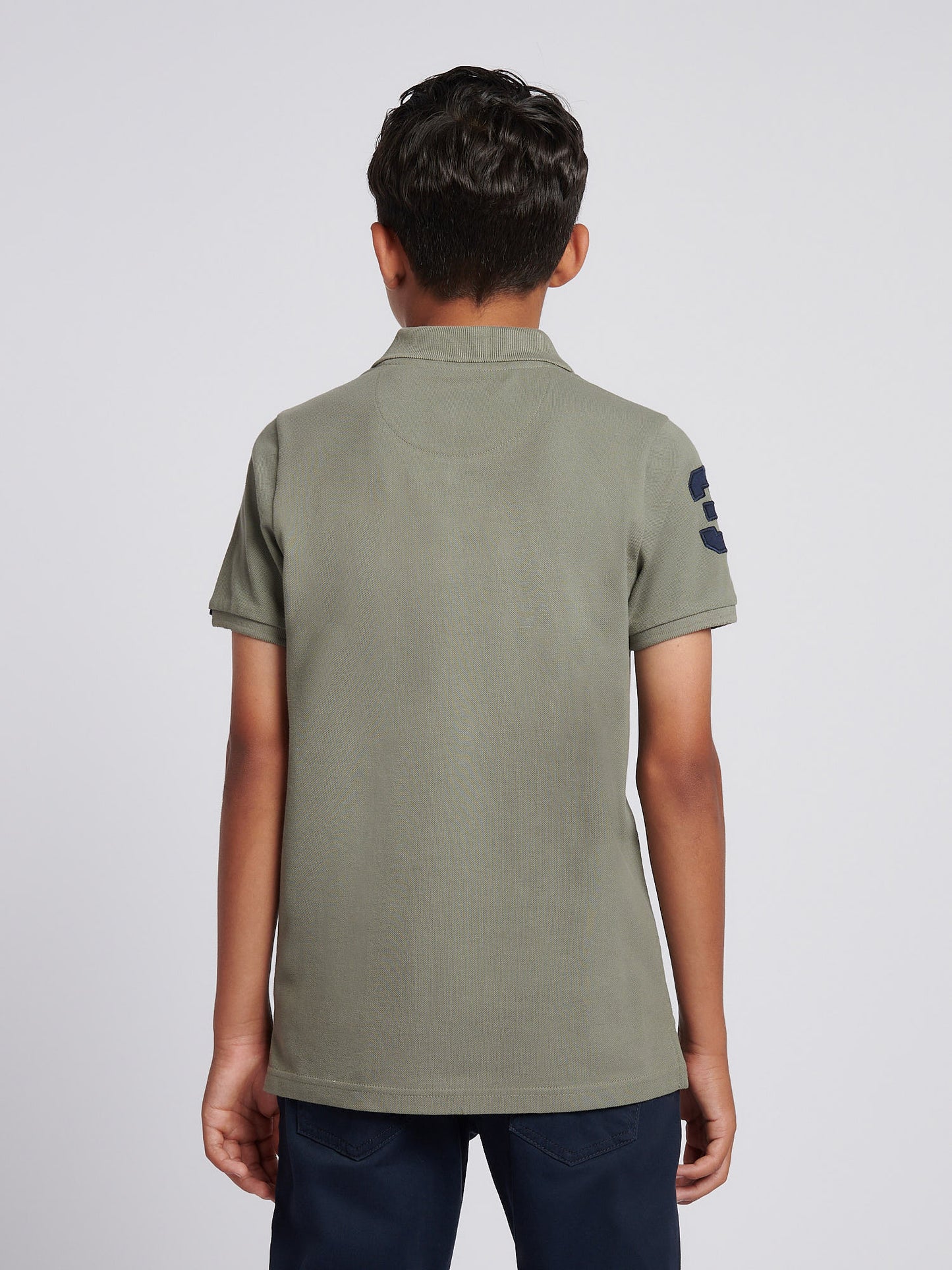 Boys Player 3 Polo Shirt in Mulled Basil