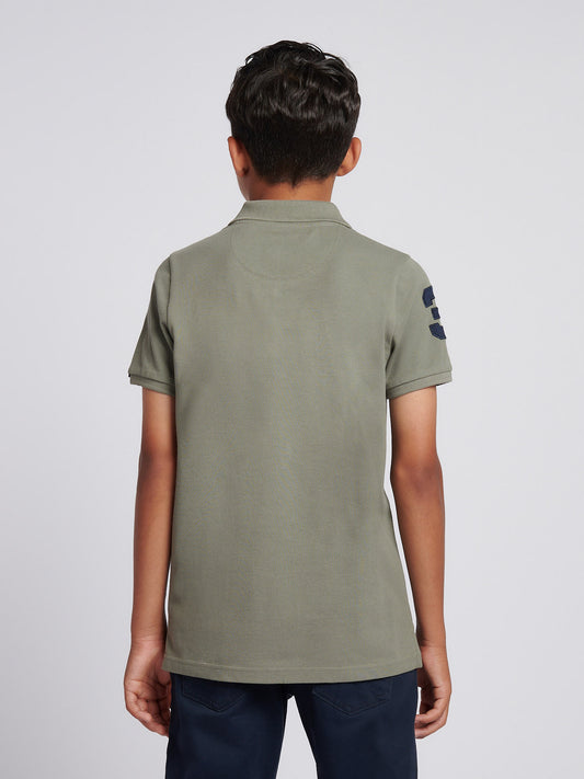 Boys Player 3 Polo Shirt in Mulled Basil