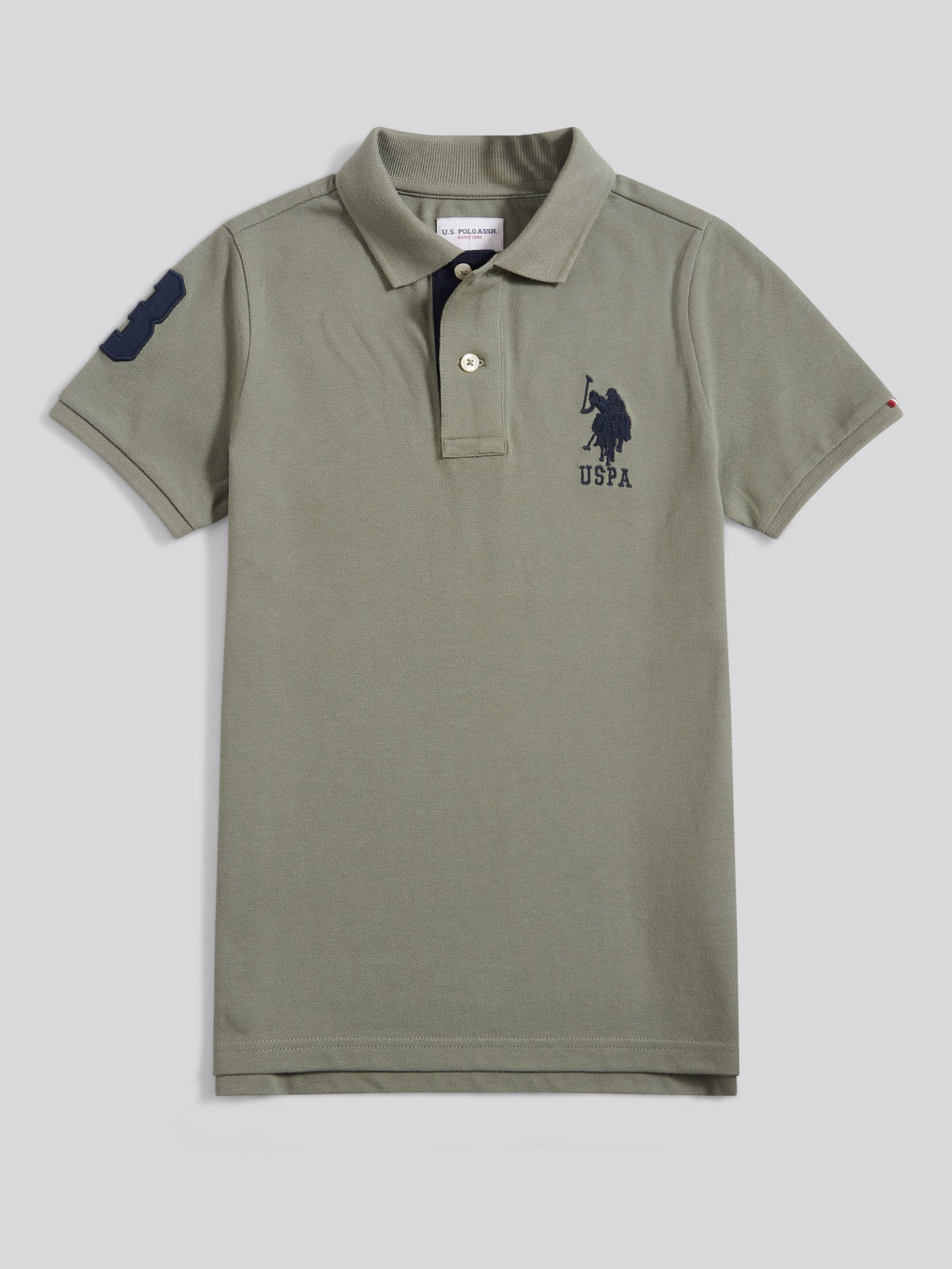 Boys Player 3 Polo Shirt in Mulled Basil