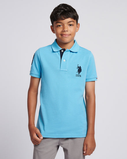 Boys Player 3 Polo Shirt in Heritage Blue