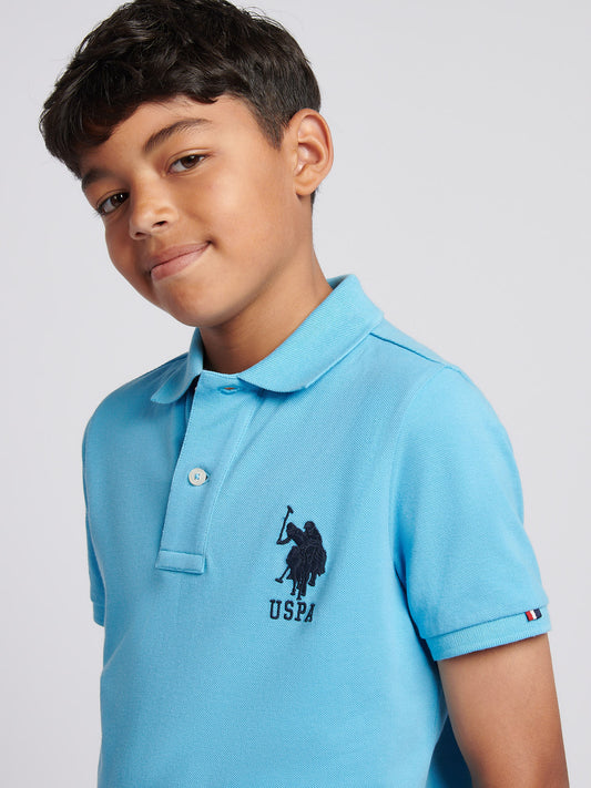Boys Player 3 Polo Shirt in Heritage Blue