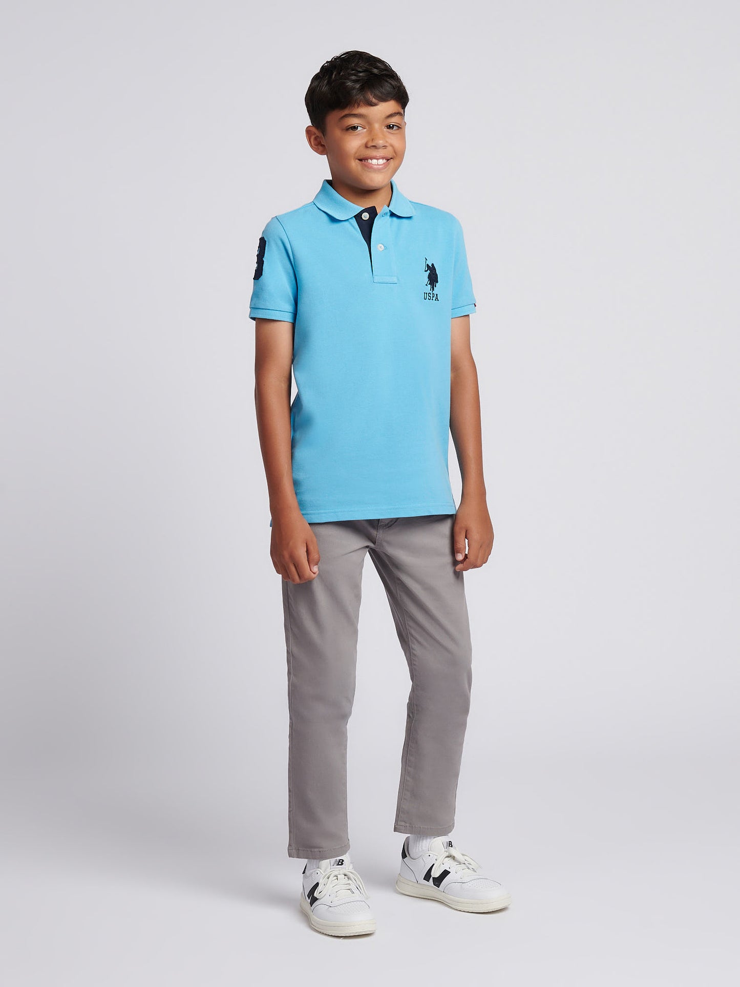 Boys Player 3 Polo Shirt in Heritage Blue