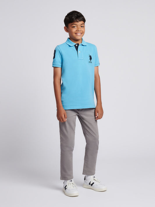 Boys Player 3 Polo Shirt in Heritage Blue