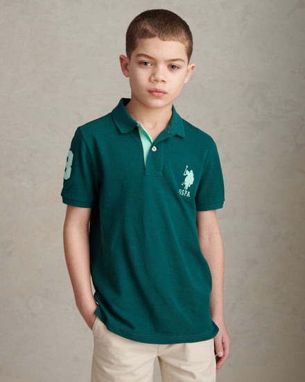 Boys Player 3 Polo Shirt Mediterranea