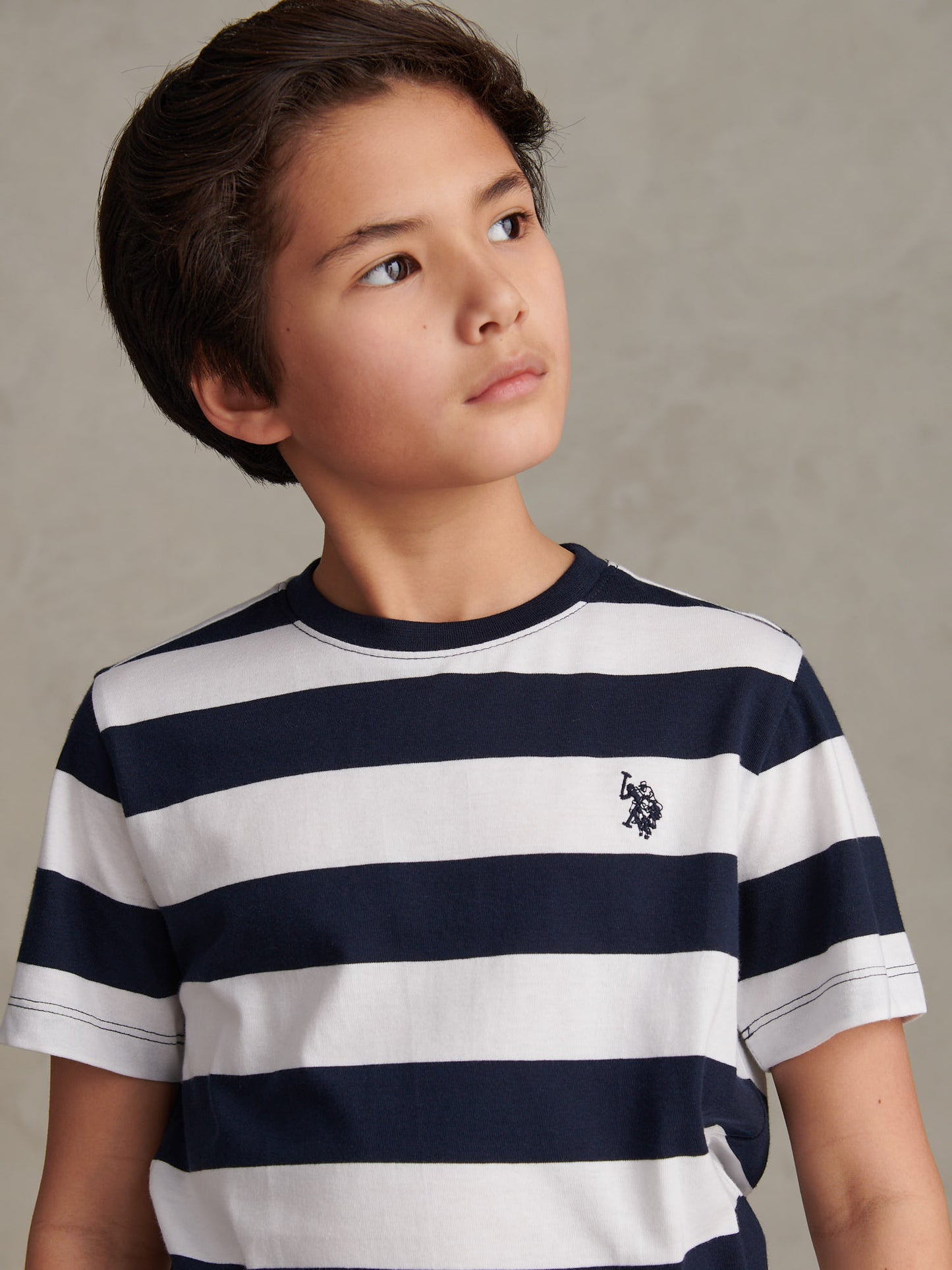 Boys Classic Stripe T-Shirt Dark Sapphire Navy