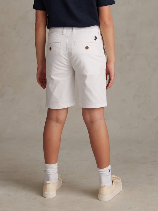 Boys Classic Chino Short Bright White
